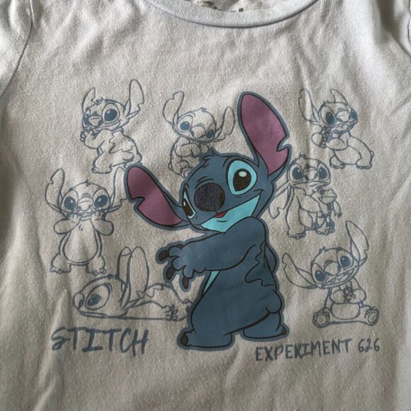 Disney Stitch blue short sleeve graphic tee in size 8 - Picture 3 of 4